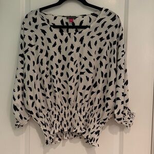 Charming Charlie Monochrome Patterned Blouse